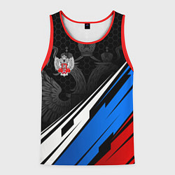 Майка-безрукавка мужская Федерация бокса России - триколор, цвет: 3D-красный