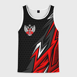 Майка-безрукавка мужская Федерация бокса - Россия, цвет: 3D-белый