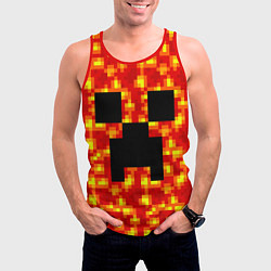 Майка-безрукавка мужская Лавовый крипер, цвет: 3D-красный — фото 2