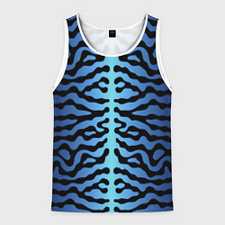 Мужская майка без рукавов Скумбрия синяя текстура