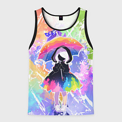 Мужская майка без рукавов Девочка под дождём арт