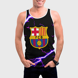 Майка-безрукавка мужская Barcelona neon storm, цвет: 3D-белый — фото 2