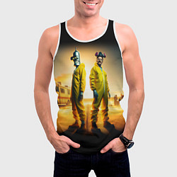 Майка-безрукавка мужская Хайзенберг и Бендер пустились во все тяжкие, цвет: 3D-белый — фото 2