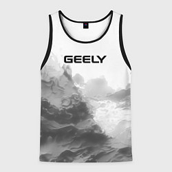 Мужская майка без рукавов Geely на сером абстрактном фоне