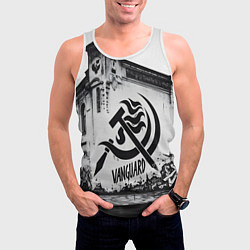 Майка-безрукавка мужская Серп и молот - авангард, цвет: 3D-белый — фото 2