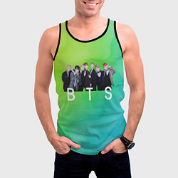 Майка-безрукавка мужская BTS kpop, цвет: 3D-черный — фото 2