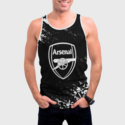 Майка-безрукавка мужская Арсенал черепа краски, цвет: 3D-белый — фото 2