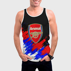 Майка-безрукавка мужская Арсенал краски триколор, цвет: 3D-белый — фото 2