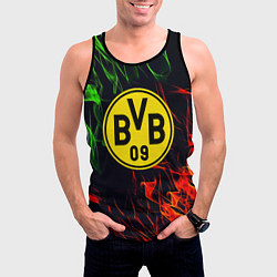 Майка-безрукавка мужская Borussia flame toxic, цвет: 3D-черный — фото 2