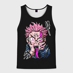 Мужская майка без рукавов Итадори с Сукуна на руке