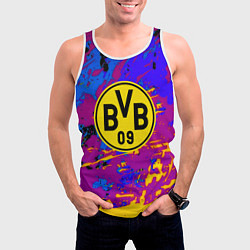 Майка-безрукавка мужская Borussia абстрактные краски, цвет: 3D-белый — фото 2