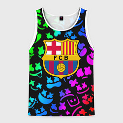 Майка-безрукавка мужская Барселона x Маршмэллоу неоновый градиент, цвет: 3D-белый