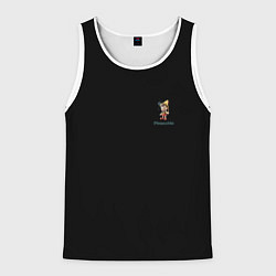 Майка-безрукавка мужская Pinocchio, цвет: 3D-белый