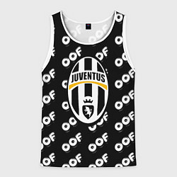 Майка-безрукавка мужская Juventus off pattern, цвет: 3D-белый