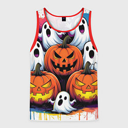 Майка-безрукавка мужская Happy Halloween 25, цвет: 3D-красный