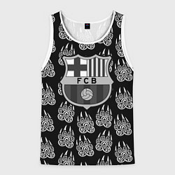Майка-безрукавка мужская Barcelona лапы лес, цвет: 3D-белый