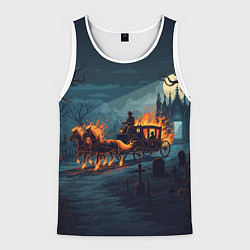 Мужская майка без рукавов Призраки в горящей конной повозке