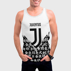 Майка-безрукавка мужская Juventus символы китайские, цвет: 3D-белый — фото 2