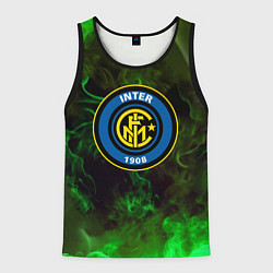 Майка-безрукавка мужская Интер кислотный огонь, цвет: 3D-черный