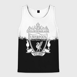 Мужская майка без рукавов Liverpool краски черно белые