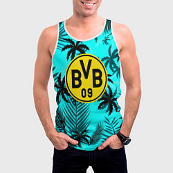 Майка-безрукавка мужская Borussia неоновые тропики гта, цвет: 3D-белый — фото 2