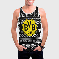 Майка-безрукавка мужская Borussia x fortnite pattern, цвет: 3D-белый — фото 2