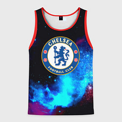 Майка-безрукавка мужская Челси неоновый космос, цвет: 3D-красный