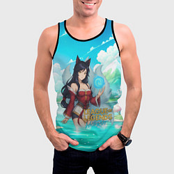 Майка-безрукавка мужская Ahri League of Legends, цвет: 3D-черный — фото 2