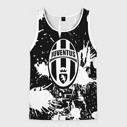 Майка-безрукавка мужская Ювентус краски всплеск, цвет: 3D-белый