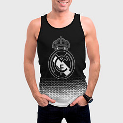 Майка-безрукавка мужская Реал Мадрид текстура геометрия, цвет: 3D-черный — фото 2