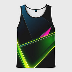 Майка-безрукавка мужская Неоновое освещение, цвет: 3D-черный