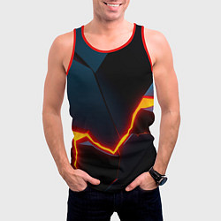 Майка-безрукавка мужская Plate split, цвет: 3D-красный — фото 2