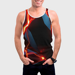 Майка-безрукавка мужская Tile breaking, цвет: 3D-белый — фото 2