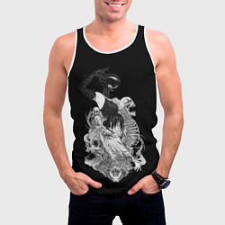 Майка-безрукавка мужская Резе демон бомба Человек бензопила, цвет: 3D-белый — фото 2