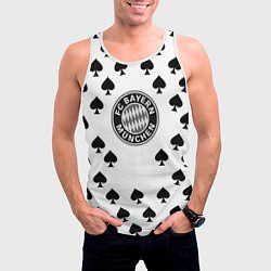 Майка-безрукавка мужская Bayern Mnchen пики, цвет: 3D-белый — фото 2