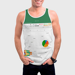 Майка-безрукавка мужская Таблица с ошибками - текстура, цвет: 3D-белый — фото 2