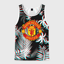 Мужская майка без рукавов Манчестер Юнайтед тропики глитч