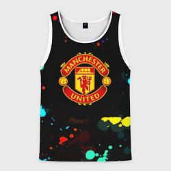 Мужская майка без рукавов Манчестер Юнайтед краски неон