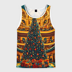 Мужская майка без рукавов Московская новогодняя елка