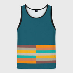 Майка-безрукавка мужская Индиго и шумовой градиент заката с текстурой, цвет: 3D-черный
