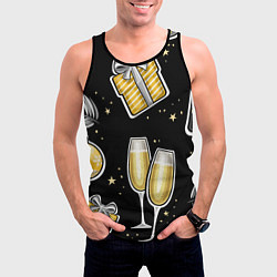 Майка-безрукавка мужская Новогодний вайб, цвет: 3D-черный — фото 2