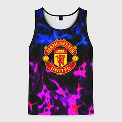 Мужская майка без рукавов Манчестер Юнайтед огонь неон