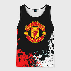 Мужская майка без рукавов Манчестер Юнайтед краски абстрактные