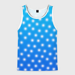 Майка-безрукавка мужская Снег снежок пушок, цвет: 3D-белый