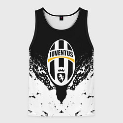 Майка-безрукавка мужская Ювентус краски всплеск текстура, цвет: 3D-черный