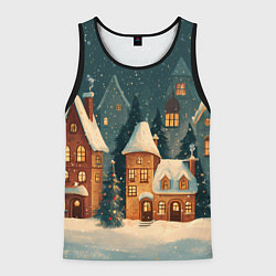 Мужская майка без рукавов Сказочный Новогодний городок