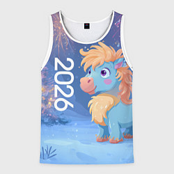 Мужская майка без рукавов Милая лошадка 2026