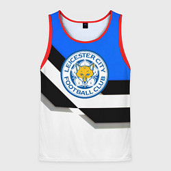 Мужская майка без рукавов Лестер сити геометрия полосы
