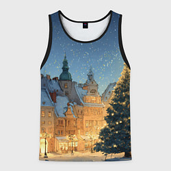 Мужская майка без рукавов Новый год в старом городе