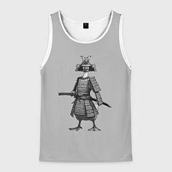 Мужская майка без рукавов Гусь-самурай с катаной